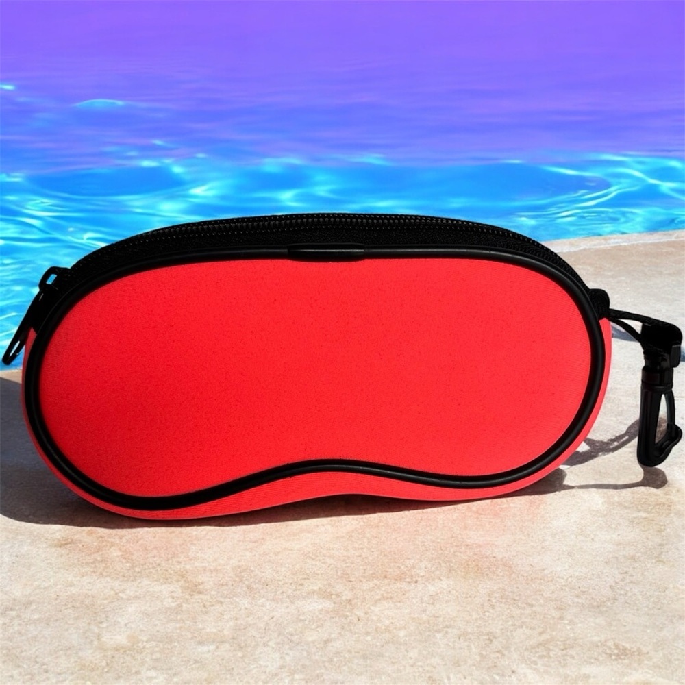 Speedo Sunglass Case Neon Pink Black Zip Close Soft Shell - Picture 2 of 7